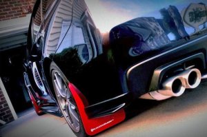 Subaru WRX STI Mud Flaps - Front + Rear - Rally Armor - UR Black Logo - White - `15-`21 Subaru WRX STI Mud Flaps - Front + Rear - Rally Armor - UR Black Logo - White - `15-`21